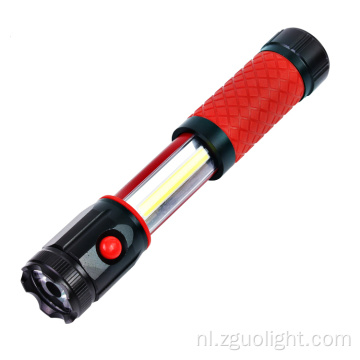 Rubberen Handvat Aluminium Zoomable COB Werklamp Zaklamp